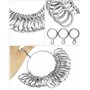 QWORK® 4 pièces jauge Anneaux Outil de Bague, Mesure Bague Doigt, maillet en Caoutchouc, Outil de Fabrication de bagues