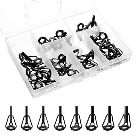 QWORK® 40 Pièces Anneau Canne a Peche Kit de réparation