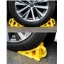 QWORK® 2 Pièces Cale De Roue Plastique, Cales De Remorque, Adaptées Aux Remorques De Caravane, Jaune