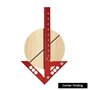 QWORK® Centre Finder Jauge de Ligne 105 mm - 45°& 90° - Règle de Charpentier en Alliage d'Aluminium, Outil de Mesure Précis pour