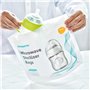 ECOOPTS Lot de 12 sacs de stérilisation à vapeur pour micro-ondes - Sacs à vapeur réutilisables pour biberons et tire-lait - Piè