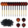 Cheerhom 12pcs Flechette Pointe Plastique Jeu de Fléchettes à Pointe Souple+100pcs Embouts Remplacement Sécurité Fléchettes Sûre