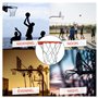 Filet de Panier de Basket en chaîne,Filet de Basket galvanisé,Basket-Ball en Métal Extérieur,Filet de Remplacement pour Basket-B
