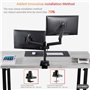 PUTORSEN Support Double Écrans 17-32" PC Moniteur, Premium Aluminium Bras Articulé Ergonomique Ressort Mécanique, Hauteur Réglab