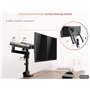PUTORSEN Support Double Écrans 17-32" PC Moniteur, Premium Aluminium Bras Articulé Ergonomique Ressort Mécanique, Hauteur Réglab