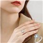 6 Pcs Fidget Bague pour Femmes Réglable Anneau Ouvert Ensemble Spinner Anneaux Bague Argent Zircone Fleur éToile Lune Perle Soul