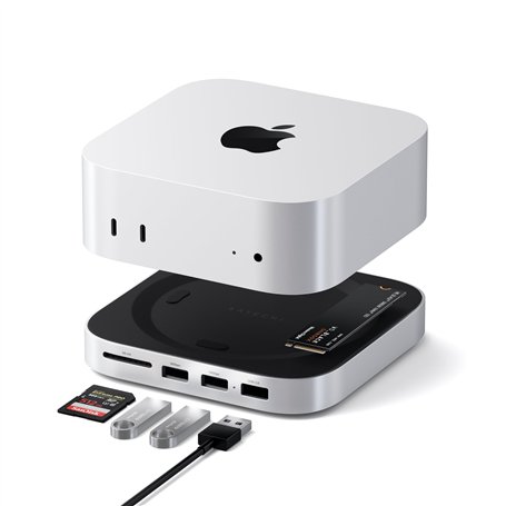 SATECHI Mac Mini M4 Hub & Support avec Boîtier SSD NVMe