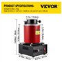 VEVOR Four de Fusion d'Or 1150℃ Professionnel Automatique Électrique 3 kg, 1750 W, Contrôle Numérique avec Creuset en Graphite C
