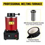 VEVOR Four de Fusion d'Or 1150℃ Professionnel Automatique Électrique 3 kg, 1750 W, Contrôle Numérique avec Creuset en Graphite C