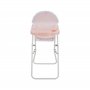 Olivia's Little World Station de Nurserie 3pcs Lit Bebe Chaise Haute et Poussette Rose Gris