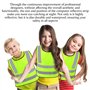 Vegena 8 Pcs Gilet de Sécurité pour Enfants, 360° Visibilité à Gilet Réfléchissante pour 3-12 Ans Enfants, Gilet Jaune Réfléchis