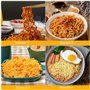 MEYAGOT Bol à Ramen Avec Couvercle,1300ml Bol Ramen Acier Inoxydable Avec Baguettes Et Cuillère,Bol A Ramen Instantané,Bol De Cu