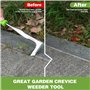 WORKPRO Couteau Désherbeur Fissure en Acier Inoxydable, Désherbeur à Bord Dentelé, Désherbeur pour Enlever Mousse et Mauvaises H