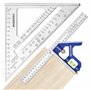 WORKPRO Equerre Menuisier 300 mm et Equerre Charpentier Triangulaire 180mm