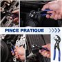 WORKPRO Pince Multiprise Réglable Serrage Rapide 127 mm, Pince à Pompe à Eau en Cr-V, pour Réparations Domestiques, Industrielle