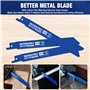 WORKPRO Lames de Scie Sabre, 6 Pièces BIM 14/18/24/6 TPI Lame de Scie pour Métal et Bois avec Boîte de Rangement