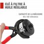 WORKPRO Clé Filtre à Huile Réglable 300mm, Pince Filtre à Huile avec Mâchoire Dentelée, Outil de Retrait de Filtre à Huile Idéal