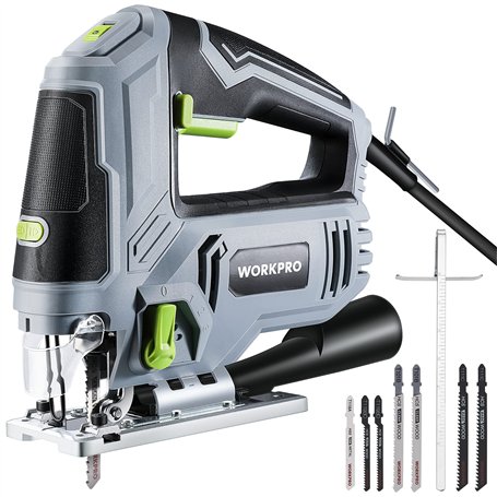 WORKPRO Scie Sauteuse Electrique Filaire 850W avec 6 Vitesses Variables