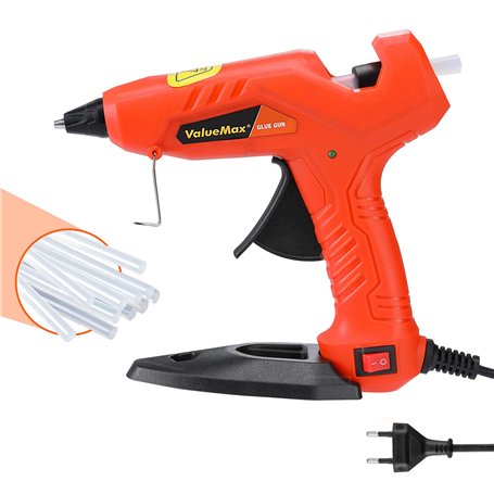 ValueMax Pistolet à Colle Chaude 30W avec 20 Bâtons de Colle 7x100 mm