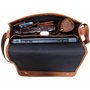 Jaald 40 Cm Mallette Porte-Documents Serviette Sac Messenger À Bandoulière’Épaule En Cuir Pour Ordinateur Portable Business Voya