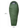 Amazon Basics Sac de couchage pour le camping et la randonnée par temps froid, léger, style momie, vert olive