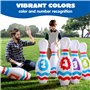 JOYIN Jeu de Quilles Gonflable Géant pour Fête de Rassemblement d'enfants et d'Adultes, Événements de Jour de Match, Fête Intéri