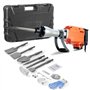 VEVOR Marteau de Démolition 2200 W Marteau-Piqueur 66 J 1350 BPM Marteau Perforateur avec 6 Burins Remplaçables Poignée Rotative