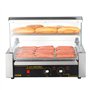 VEVOR Rouleau à hot-dogs, 11 rouleaux, machine à griller les saucisses en acier inoxydable avec double contrôle de température,