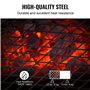 VEVOR Grille Pliante 57x28,5x23 cm Gril de Feu de Camp Portable en Acier Grille de Cuisson Pliable Demi-Grille Demi-Plaque avec 