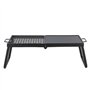 VEVOR Grille Pliante 57x28,5x23 cm Gril de Feu de Camp Portable en Acier Grille de Cuisson Pliable Demi-Grille Demi-Plaque avec 