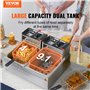 VEVOR Friteuse Électrique Commerciale 20 L Contenant 12 L de l'Huile 5000 W 2 Cuves Friteuse à Huile en Inox 2 Paniers à Frire C