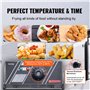 VEVOR Friteuse Électrique Commerciale 20 L Contenant 12 L de l'Huile 5000 W 2 Cuves Friteuse à Huile en Inox 2 Paniers à Frire C