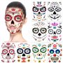 Halloween Tatouages Temporaires pour visage (8 Feuilles)