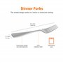 Amazon Basics Service de 12 fourchettes de Table en Acier Inoxydable avec Bord Arrondi, Argenté