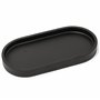 Yew Design Distributeur de savon rond noir mat pour salle de bain et cuisine