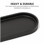 Yew Design Distributeur de savon rond noir mat pour salle de bain et cuisine