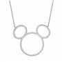 Mickey Mouse Femme Argent sterling Ronde N'est pas applicable Collier - N901861RZWL-18.PH