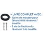 Edouard Rousseau - Bouton Poussoir Chasse d’Eau Double Débit (3L/6L) - Mécanisme de Chasse d’Eau pour Réservoir WC Apparent - No