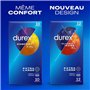 Durex Classic Jeans XL - 24 Préservatifs Fins et Extra Larges pour Homme, Largeur nominale 60mm