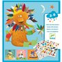 DJECO Kit Création Stickers Animaux - Enfants 3 à 6 Ans - Habillez les Animaux Loisirs Créatifs - Contient 16 Feuilles Animaux &