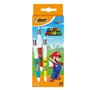 BIC - 1 Coffret de 3 Stylos 4 Couleurs Classiques - Décors Super Mario Bros Assortis - Pointe Moyenne : 1 mm - 3 Décors Différen