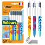 BIC 4 Couleurs Velours - Stylos-Bille Pointe Moyenne (1