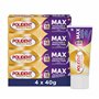 Polident Power Max Fixation + Protection Crème fixatrice Pour Prothèses Dentaires Partielles ou Complètes