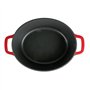 Sitram 712901, COCOTTE ovale en fonte d'aluminium 7,5 litres - Extérieur Rouge et intérieur noir - toutes sources de chaleur y c