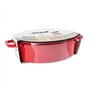 Sitram 712901, COCOTTE ovale en fonte d'aluminium 7,5 litres - Extérieur Rouge et intérieur noir - toutes sources de chaleur y c