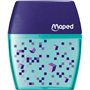 Maped - Taille-crayons Shaker Pixel Party - Taille-crayons avec 2 Trous et Réservoir Translucide
