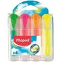 Maped 745947 Lot de 4 surligneurs Fluo Peps Soft Translucide