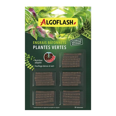 Algoflash Bâtonnets Engrais Plantes Vertes