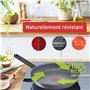 Tefal Sauteuse 24 cm + couvercle verre, Induction, Revêtement antiadhésif, Fonction Thermo-Signal, Fabriqué en France, Natural O