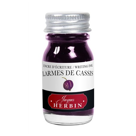 Jacques Herbin 11578T - Encre d'écriture et de dessin - Stylo-plumes et stylos roller - Larme de cassis - 10 ml - Fabriqué en Fr